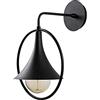 WELL HOME MOBILIARIO & DECORACIÓN Applique murale d'intérieur, Lampada da Parete Creativo Metallo, Illuminazione Industriale Classica, Nero 25x29x38 cm
