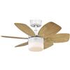 Westinghouse Lighting Ventilatore a Soffitto Flora Royale E27, 60 W, Finitura, Pale in Bianco/Acero Chiaro