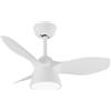 Eden pulse Ventilatore bianco 3 pale, LED integrato 36 W 2680 lm, 3 temperature regolabili, 35/47,5 x 82 x 82 cm