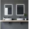 Talos Specchio da bagno con illuminazione - Specchio da bagno 50 x 70 cm - Specchio LED con cornice luce - Colore della luce bianco neutro 4200 Kelvin - sospensione verticale e orizzontale