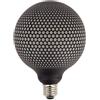 Xanlite - Lampadina LED decorativa a filamento G125, attacco E27, 4W Cons, 2700K, aspetto punto nero, lampadina standard decorativa per camera da letto e soggiorno, luce bianca calda, RFDEB125GRAPHRO