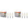 Osram Lampadine LED Candela, 4W Equivalenti 40W, Attacco E14, Luce Calda 2700K, Confezione da 6