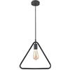 GTV GIJA 2621 - Plafoniera triangolare, AC220-240 V, 50/60 Hz, 1 x E27, max. 40 W, IP20, 38 x 10 cm, colore: Nero