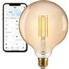 Brennenstuhl Connect - Lampadina LED a filamento WiFi (lampadina vintage compatibile con Amazon Alexa e Google Assistant, E27, 470 lm, 4,9 W, bianco caldo 2200 K, dimmerabile, retrò, app gratuita)
