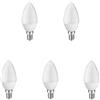 A2BC LED Lighting Lampadina LED C30 candela 6 W (equivalente a 50 W) Classico Pack de 5 unidades bianco neutro 4000 K