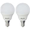 RLED 52-246-14-300 Lampadina sferica E14, 5.2 W, Giallo, 2 Unidad (Paquete de 1), 2 unità