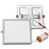 Monkey Ladder Downlight regolabile da incasso 100 x 100 mm, 6 W, 3000 K, colore argento, quadrato, con taglio regolabile. Ideale per creare ambienti personalizzati.