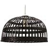 LUSSIOL Lampada Phuket 40 Sospensione Bambù 60W Nero ø 40x22 cm