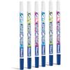 Pelikan, Cancellino Inchiostro Super Pirat 850 a Doppia Punta, Correttore a Penna Punta F + B per Cancellare e Riscrivere, 6 Pezzi, Kit Scuola