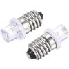sourcing map Lampadina LED E10 con base a vite DC 9V 0,25W a testa cava mini luce diffusa con scatola di immagazzinaggio, confezione da 10 pezzi