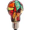 Generico Stained Glass Light Bulb, 4w E27 Base Mosaic Colored Bulb, Decorative Painted Light for Christmas, Festive Home Décor Accent for Party Tree Window Closet Bedroom 4x2.4 Inches