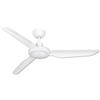 Perenz 7155B IR - Ventilatore da Soffitto con Luce, Telecomando 3 Pale Diametro 122 cm Bianco