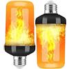 Facarler Lampadina a Fiamma E27, 2 Pack LED Lampadine Effetto Fiamma con Sensore di Gravità, LED Luce Scintillante per Halloween Interno/Esterno/Bar/Festa [Classe energetica A]