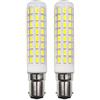 ASAIHKUN B15D LED 7.5W sostituzione 70W 75W 100W 120W B15D lampada alogena AC 100-265V chiaro vetro Bayonet pannocchia senza sfarfallio lampada soggiorno Cool White 6000K non dimmerabile (confezione da 2)