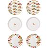 PALUPLUS Set 6 Piatti Pizza Rotondi in Melamina, Diametro 33 cm e Altezza 1,5 cm, Piatto con 3 Decorazioni, Infrangibili e Riutilizzabili, Fantasia Rossa, Pizza Time e Spicchi pizza -4634C