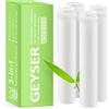 GEYSER water filters Geyser Euro Cartuccia di Ricambio - Riduzione del Cloro e Protezione dal Calcare, Migliora il Gusto dell'Acqua del Rubinetto, Fino a 12 Mesi (Confezione da 4)