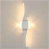 Comely Applique da Parete Interno LED, 22W 2250LM Bianco Lampada da Parete Moderno, Lampada a Muro LED per Camera da Letto, Soggiorno, Sala da Pranzo, Corridoio, 3000K Luce Calda