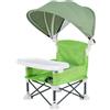 Generic Seggiolino portatile per bambini, da viaggio, con vassoio per mangiare, pieghevole, con tettuccio parasole, per casa, viaggi, campeggio, picnic, prato, spiaggia