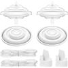 MilkFlow Kit Ricambi Compatibili con Spectra e Motif per Tiralatte, 2 Valvole a Becco d'Anatra in Silicone Alimentare, 2 Membrane, 2 Tubi, 2 Protezioni Antiriflusso Senza BPA, Accessori di Ricambio