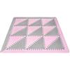 LÜ BABYMATS LuBabymats - Tappeto a puzzle per bambini, in gomma EVA. Pavimento extra imbottito per bambini in Rosa e Grigio