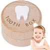 Generico Scatola per i denti, scatola per i ricordi dei denti da latte, Scatola dei ricordi per bambini in legno per denti, Contenitore per i denti per regalo di compleanno per baby shower, regali fata, regalo