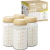 BABYHAVEN 4 biberon in vetro da 180 ml per latte materno - senza BPA - compatibili al 99% tettarelle - lavastoviglie, frigorifero, congelatore e forno a microonde