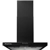 Russell Hobbs Cappa aspirante da cucina a forma di T, 60 cm, colore nero, 3 impostazioni di velocità, funzione di estrazione e ricircolo della luce LED, 2 filtri lavabili in alluminio RHTCH600B1B