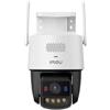 Generico PTZ 3K PoE Telecamera Wi-Fi Esterno, Telecamera Sorveglianza Visione Notturna a Colori, Rilevamento di Uomo/Veicolo, Allarme con Sirena & Faretto, Audio Bidirezionale, Modalità Privata, 2,4/5Ghz