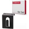 Gedotec Ganci per finestre marroni in acciaio | Ganci decorativi per appendere a porte e finestre fino a 17 mm | Senza incollaggio e foratura