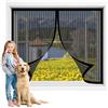 YUGAOYU Zanzariera Magnetica per Finestre 122 x 156 cm Zanzariera a Maglie Si Chiude da Sola - Non Accorciabile per Finestre Soggiorno Camera Letto, Nero