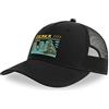 Maikomanija Osaka Honshu Giappone Viaggi Camionista Cotone Cap Visiera Curva Cappello Netback Maglia Traspirante Sport Top, Nero , Etichettalia unica