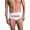 Sloggi 8 Slip Basic Maxi Uomo Cotone Bianco Tg. 3