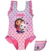 E PLUS M Disney Frozen Frozen - Costume da bagno da bambina con costume da bagno, il Gabby Bikini Elsa e Anna con motivo bambini, set da 2 pezzi, misura 98-128, Colore: rosa., 122 cm-128 cm