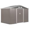Casetta Box da Giardino in Lamiera Grigia 277x191x192 cm