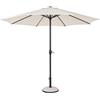 Ombrellone da Giardino Ø3 m Palo Ø46 mm in Alluminio Telo in Poliestere Ecrù