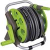 Set Tubo da Giardino con Avvolgitubo 20 m Lancia a Spruzzo Regolabile in PVC PP e Alluminio Verde e Grigio