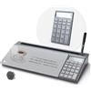 TOWON Lavagna bianca in vetro con calcolatrice di base, display LCD a 12 cifre, organizer da scrivania con accessori per ufficio, casa, materiale scolastico, con superficie cancellabile a secco,