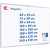 maxtek Grande Lavagna Magnetica da Parete Cancellabile 180 x 120 cm | Doppio Lato, Cornice in Alluminio, con Porta-pennarelli, Facile da Montare, per Ufficio, Scuola, Casa