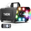 TAKRINK Macchina del Fumo, 900W Macchina del Fumo di Nebbia Portatile con 8 Luci LED 16 Colori RGB e Telecomando Wireless, Macchina della Nebbia per il DJ Matrimonio Halloween Natale
