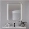 Loevschall Vega Specchio quadrato con illuminazione | Specchio LED con interruttore touch 60 x 70 cm | Specchio da bagno con illuminazione a LED | Specchio da bagno regolabile con illuminazione
