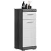 xonox.home Scout X06B2701 - Armadietto da bagno sottile, in parte anteriore, colore: Bianco lucido, corpuso/sedimentazione, colore argento fumo, dimensioni: ca. 37 x 88 x 31 cm