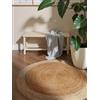 Hanse Home Jutta Tappeto in iuta naturale, rotondo, in 100% iuta, tessuto a mano, robusto e facile da pulire, moderno, in fibra naturale, color oro, avorio, Ø 120 cm