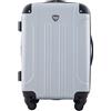 Travelers Club - Bagaglio a Mano Chicago Hardside Espandibile con Spinner, Argento, 51 cm