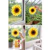 TUFROX 3 adesivi per mosche per finestre, per interni, non tossico e privo di pesticidi (bellissimo design con girasole)
