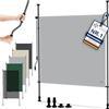 KESSER® Tenda da sole verticale con morsetto per esterni, allungabile e opaca, tenda da sole verticale con manovella, protezione per balcone e terrazza, impermeabile, Grigio, 200 x 310 cm