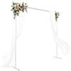 Yikmid Arco da matrimonio quadrato regolabile in altezza in ferro metallo bianco stabile supporto decorativo facile da montare per fiori luci giardino interno esterno matrimonio fidanzamento