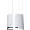 GLOBALO Island Cappa aspirante, Cappa, Cappa, Cappa aspirante, Aspirazione elegante, Cappa aspirante Arenoflow 39.3, bianco [Classe energetica D]
