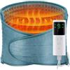 AFDEAL Termoforo Elettrico per la Schiena, 12'' x 50'' Riscaldante Lombare per La Schiena, La Vita, La Pancia e Le Gambe, Riscaldamento Rapido, Protezione Contro il Surriscaldamento, Lavabile, Blu Corallo