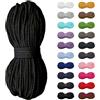 SLANTASTOFFE BRINGEN SIE UNSEREM STOFF L Slantastoffe 5 m di cordoncino di cotone 5 mm, cordino, corda, sacca da ginnastica, 21 colori (nero)