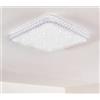 CLICLED Plafoniera LED Da Soffitto Quadrata 80W Luce Fredda Effetto Cielo Stellato 806